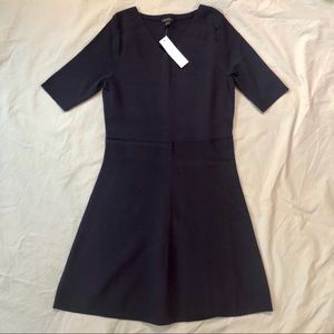 NWT Ann Taylor V-Neck Navy Blue Dress